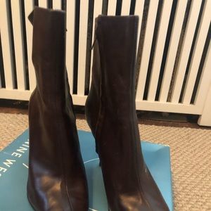 Brown Nine West ankle boots